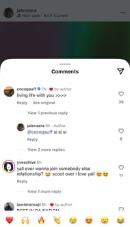 Comments section